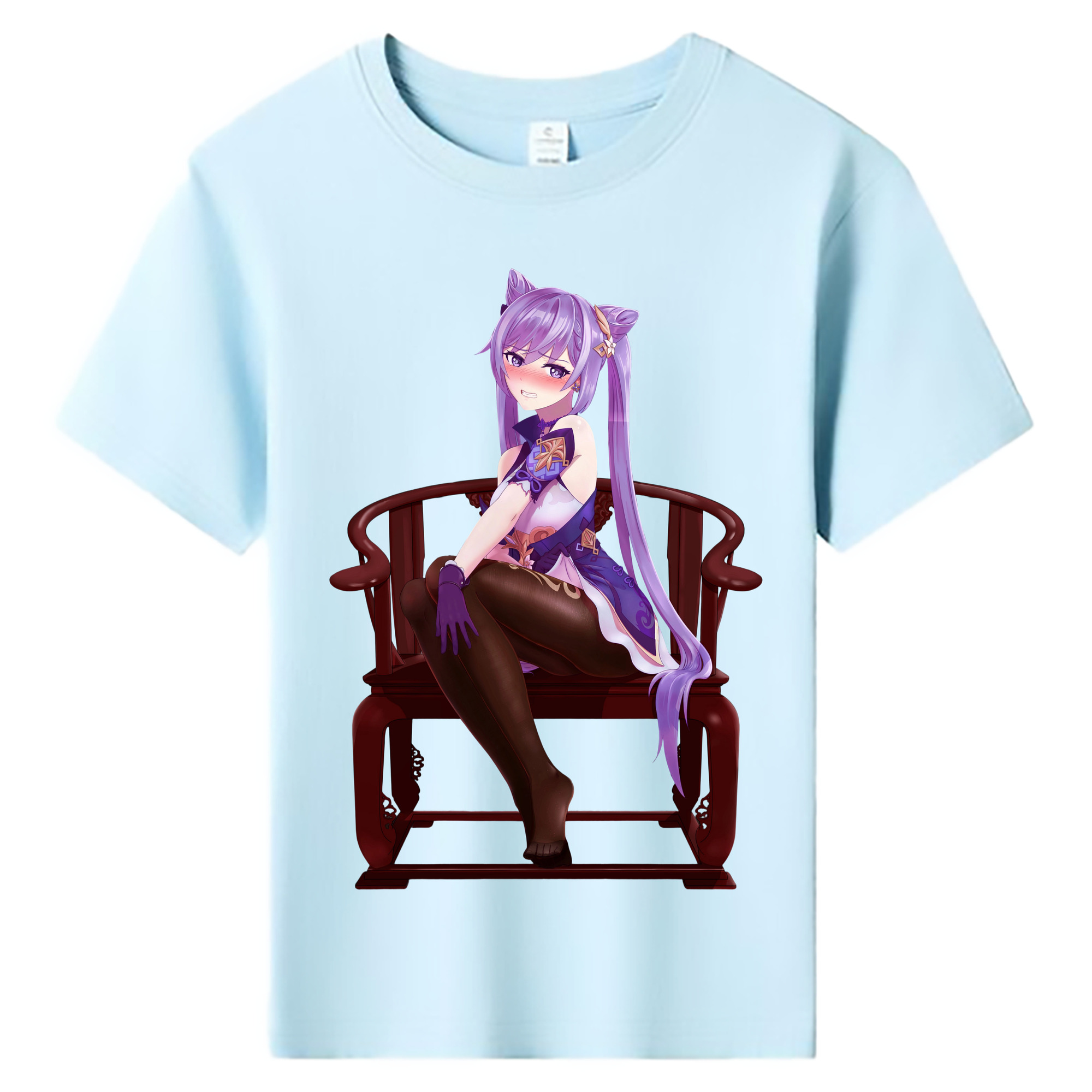げんし神 刻晴 こくせい genshin Kokusei 綿100％キッズTシャツ（フロントプリント）